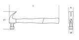 1375A 16-CLAW HAMMERS FIBREGLASS HANDLES