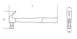 1375A 16-CLAW HAMMERS FIBREGLASS HANDLES