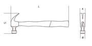 1375A 16-CLAW HAMMERS FIBREGLASS HANDLES