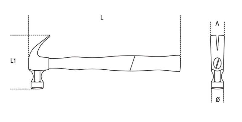 1375B 16-CLAW HAMMERS STEEL SHAFTS