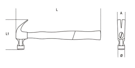 1375B 16-CLAW HAMMERS STEEL SHAFTS