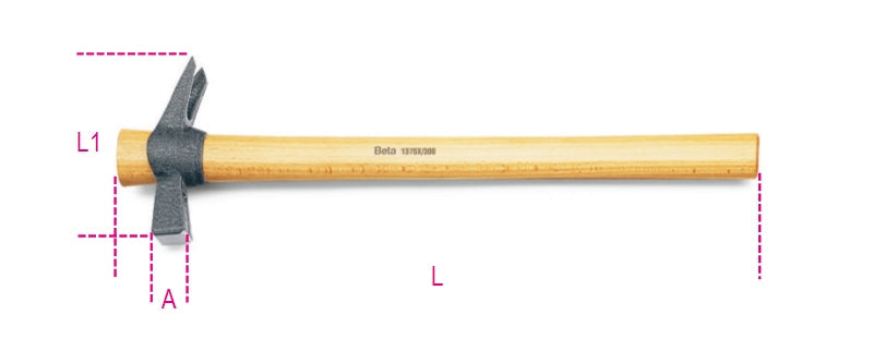 1376X 250-CLAW HAMMERS WOODEN SHAFT
