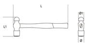 1377BA 340-SPARK-PROOF BALL PEIN HAMMERS