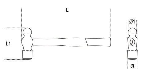 1377BA 340-SPARK-PROOF BALL PEIN HAMMERS