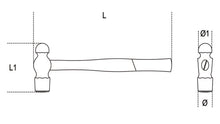 1377 340-BALL PEIN HAMMERS WOODEN SHAFTS