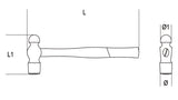 1377 570-BALL PEIN HAMMERS WOODEN SHAFTS