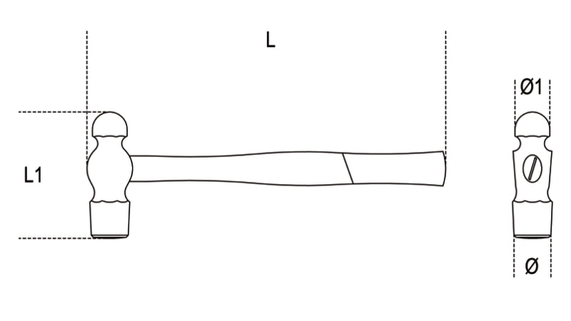 1377 340-BALL PEIN HAMMERS WOODEN SHAFTS