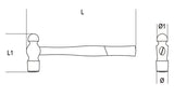 1377 340-BALL PEIN HAMMERS WOODEN SHAFTS