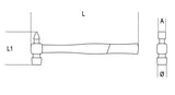 1378 340-JOINER'S HAMMERS WOODEN SHAFTS