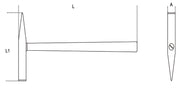 1379BA-SPARK-PROOF SCRAPING HAMMER