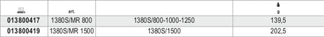 1380S/MR 800-SPARE SHAFTS FOR 1380S 800