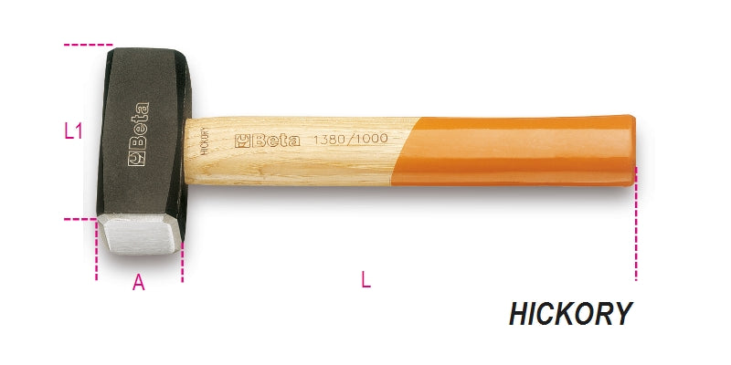 1380 800-LUMP HAMMERS WOODEN SHAFTS