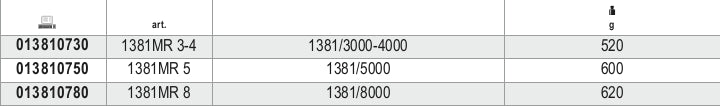 1381MR 8-SPARE SHAFTS FOR 1381 8000