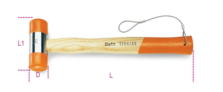 1390HS 45-SOFT FACE HAMMERS WOODEN