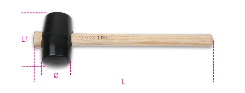 1393 50-HARD RUBBER HEAD HAMMERS