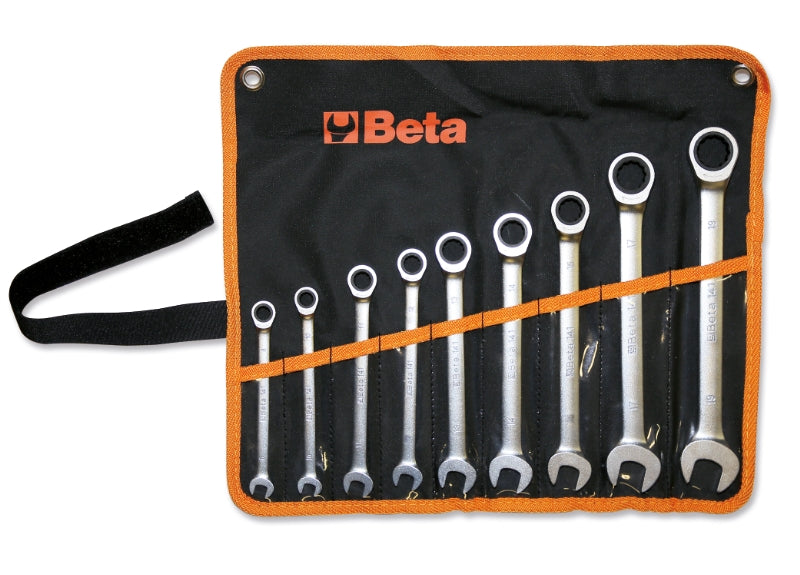 141/B9-SET 9 RATCHETING COMB. WRENCHES