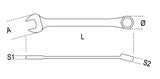 142SN 16-SWIVEL END RATCHETING COMB. WR.
