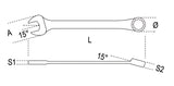 142 11-REVERSIBLE RATCHETING COMB. WR.