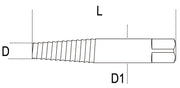 1430/1-TAPERED EXTRACTORS FOR SCREWS