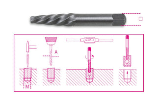 1430/1-TAPERED EXTRACTORS FOR SCREWS