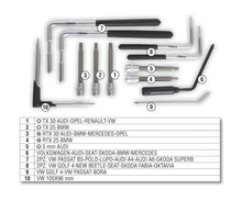 1437/C12-12 TOOLS FOR REMOVING AIR BAG
