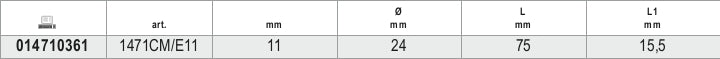 1471CM/E11-HEXAGON SOCKET DRIVER