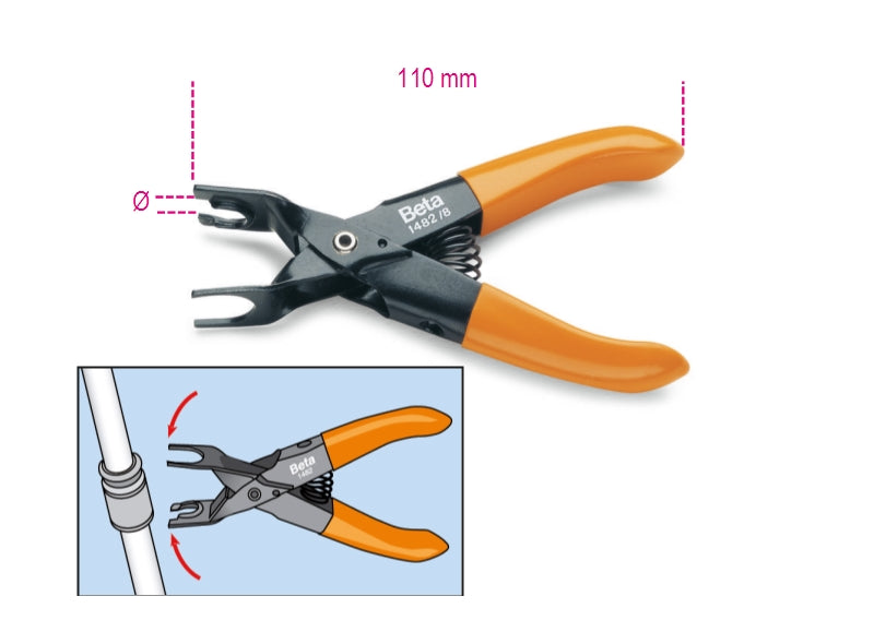 1482/10-QUICK COUPLER PLIERS FUEL PIPES