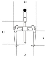 1500N/0-UNIVERS. PULLERS 2 SLIDING LEGS