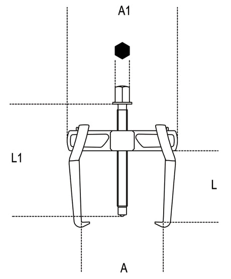 1500N/0-UNIVERS. PULLERS 2 SLIDING LEGS