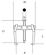 1500N/0-UNIVERS. PULLERS 2 SLIDING LEGS