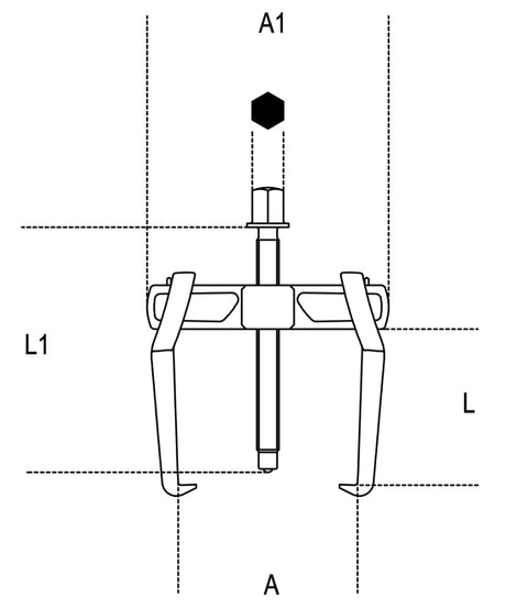 1500N/0-UNIVERS. PULLERS 2 SLIDING LEGS