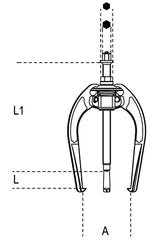 1517/150-THREE-LEG SELF-LOCKING PULLERS