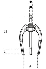 1517/150-THREE-LEG SELF-LOCKING PULLERS