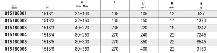 1518U/1-THREE-LEG UNIVERSAL PULLERS