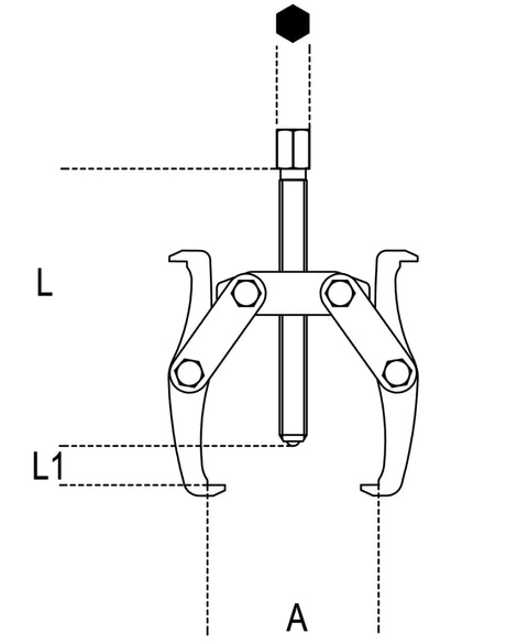 1520/2-PULLERS WITH TWO REVERSIBLE LEGS