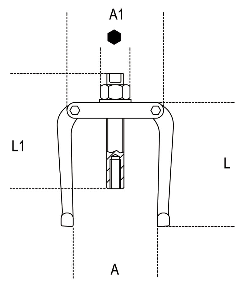 1542/1-TWO-LEG PULLERS FOR EXTRACTORS