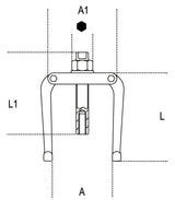 1542/1-TWO-LEG PULLERS FOR EXTRACTORS