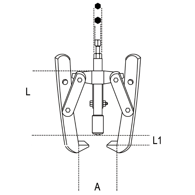 1585/5I-THREE-LEG PULLERS HYDRAULIC USE