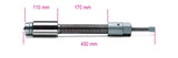 1589PI/100-EXTENSION SOCKETS HYDR.SCREW
