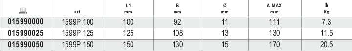 1599GR 100-PAIRS OF JAWS & SPARE SCREWS