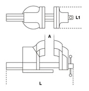 1599GI 100-PARALLEL BENCH VICES + JAWS