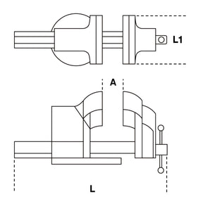1599F 125-PARALLEL BENCH VICES - FORGED
