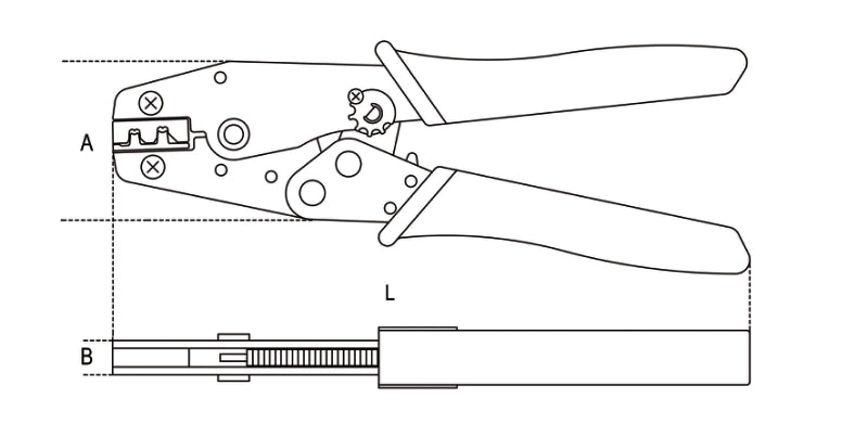 1606A16-CRIMPING PLIERS TUBULAR TERMIN.