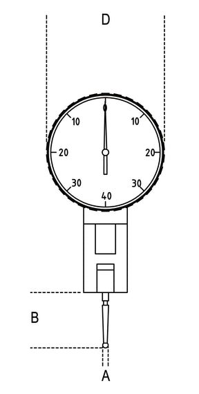 1662AN-ADJUSTABLE STYLUS DIAL INDICATOR