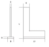 1666A 150-FLANGED PRECISION SQUARES