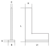 1668A 100-FLANGED PRECISION SQUARES