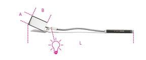 1715FL/B-RECTAN.FLEX. INSPECTION MIRROR