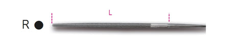 1718A6/T-SECOND-CUT TRIANGULAR FILES