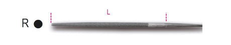 1718A10/R-SECOND-CUT ROUND FILES