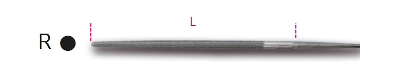 1718A10/R-SECOND-CUT ROUND FILES